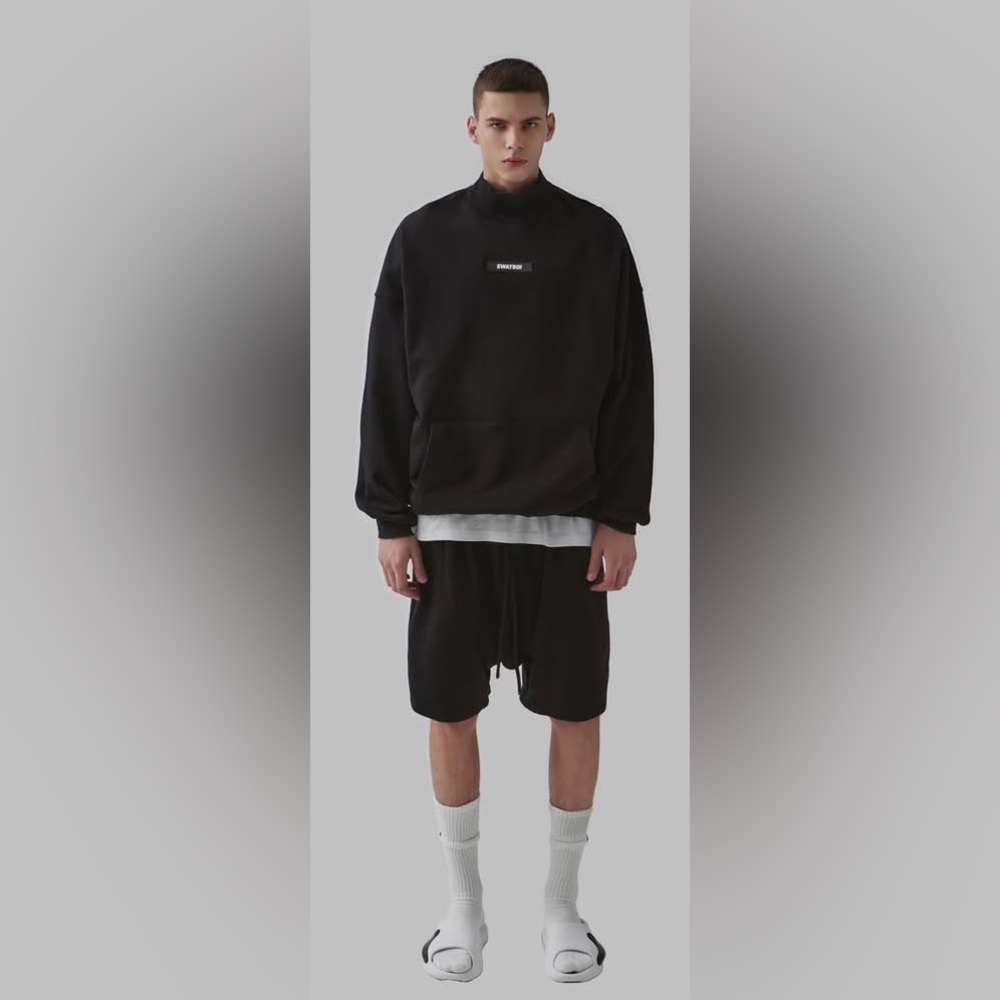 SWATBOI Stylish Black Sweatshirt,Size 2XL,100% Cotton
